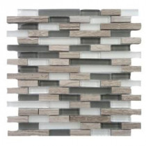 Opera Glass Aria Light 12 in. x 12 in. x 7.93 mm Glass and Marble Mosaic Wall Tile (10 sq. ft. / case)