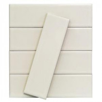 Vintage White 3 in. x 9 in. x 10 mm Ceramic Wall Mosaic Tile (5 Tiles Per Unit)