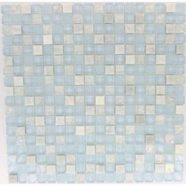 Mist Trail Blend 12 in. x 12 in. x 8 mm Marble and Glass Mosaic Floor and Wall Tile