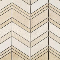Dart Winged Crema 11-3/4 in. x 11-3/4 in. x 10 mm Polished Marble Mosaic Tile