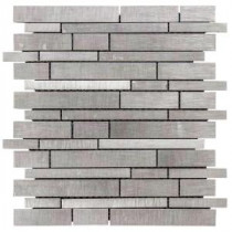 Silver Chain 12 in. x 12 in. x 8 mm Metal Mosaic Wall Tile