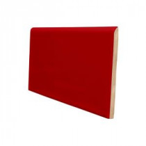Color Collection 3 in. x 6 in. Bright Red Pepper Ceramic Wall Tile with a 6 in. Surface Bullnose
