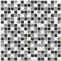 Classic Check 12 in. x 12 in. x 8 mm Glass Marble Mosaic Tile