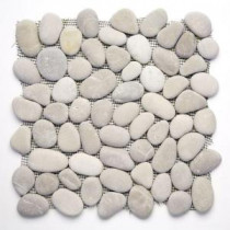 River Rock Brookstone 12 in. x 12 in. x 12.7 mm Natural Stone Pebble Mosaic Floor and Wall Tile (10 sq. ft. / case)