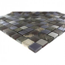 Tapestry Pantheon Marble and Glass Mosaic Floor and Wall Tile - 3 in. x 6 in. x 8 mm Tile Sample