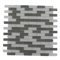 Contempo Brooklyn Blend 12 in. x 12 in. x 8 mm Glass Mosaic Floor and Wall Tile