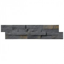 Charcoal Rust Ledger Panel 6 in. x 24 in. Natural Quartzite Wall Tile (10 cases / 40 sq. ft. / pallet)