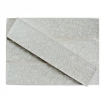 Roman Selection Iced Light Cream 2 in. x 8 in. x 9 mm Glass Mosaic Tile