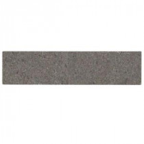 Brushed Lady Gray 2 in. x 8 in. x 8 mm Marble Mosaic Tile