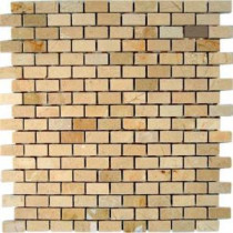 Crema Marfil Bricks 12 in. x 12 in. x 8 mm Marble Floor and Wall Tile