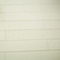 Contempo Vista Frosted Sand Beach Glass Subway Wall Tile - 2 in. x 8 in. Tile Sample