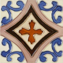 Hand-Painted Trebol Deco 6 in. x 6 in. Ceramic Wall Tile (2.5 sq. ft. / case)