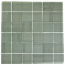 Contempo Seafoam 12 in. x 12 in. x 8 mm Polished Glass Mosaic Floor and Wall Tile