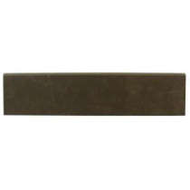 Concrete Connection Eastside Brown 3 in. x 13 in. Porcelain Bullnose Floor and Wall Tile