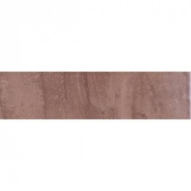 Cityscape Plaza Brown 3 in. x 12 in. Glazed Porcelain Bullnose Floor and Wall Tile