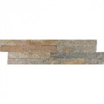 Amber Falls Ledger Panel 6 in. x 24 in. Natural Quartzite Wall Tile (10 cases / 60 sq. ft. / pallet)
